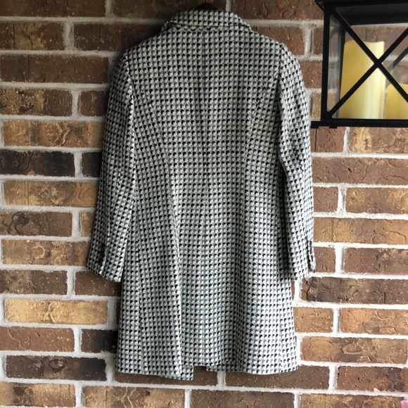 Tahari Arthur S. Levine Checker Wool Coat - Picture 6 of 14